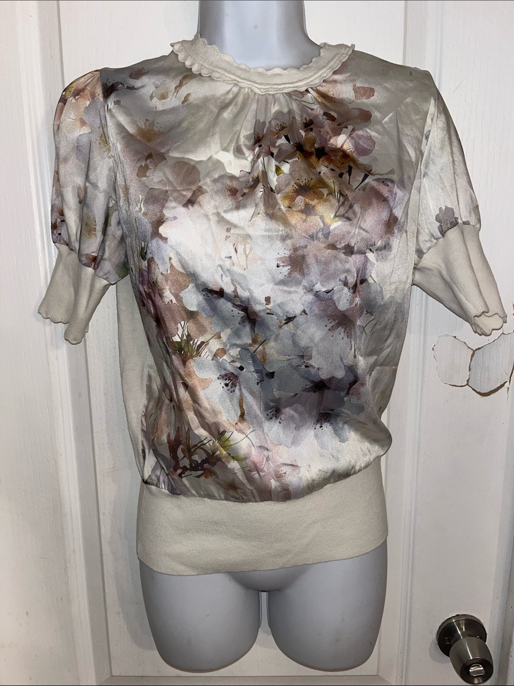 Ted Baker Floral Puff Sleeve blouse